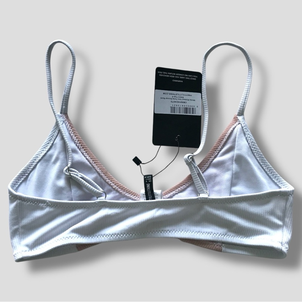 PrettyLittleThing Ribbed Two Tone Bikini NWT SIZE 4 - Picture 8 of 11